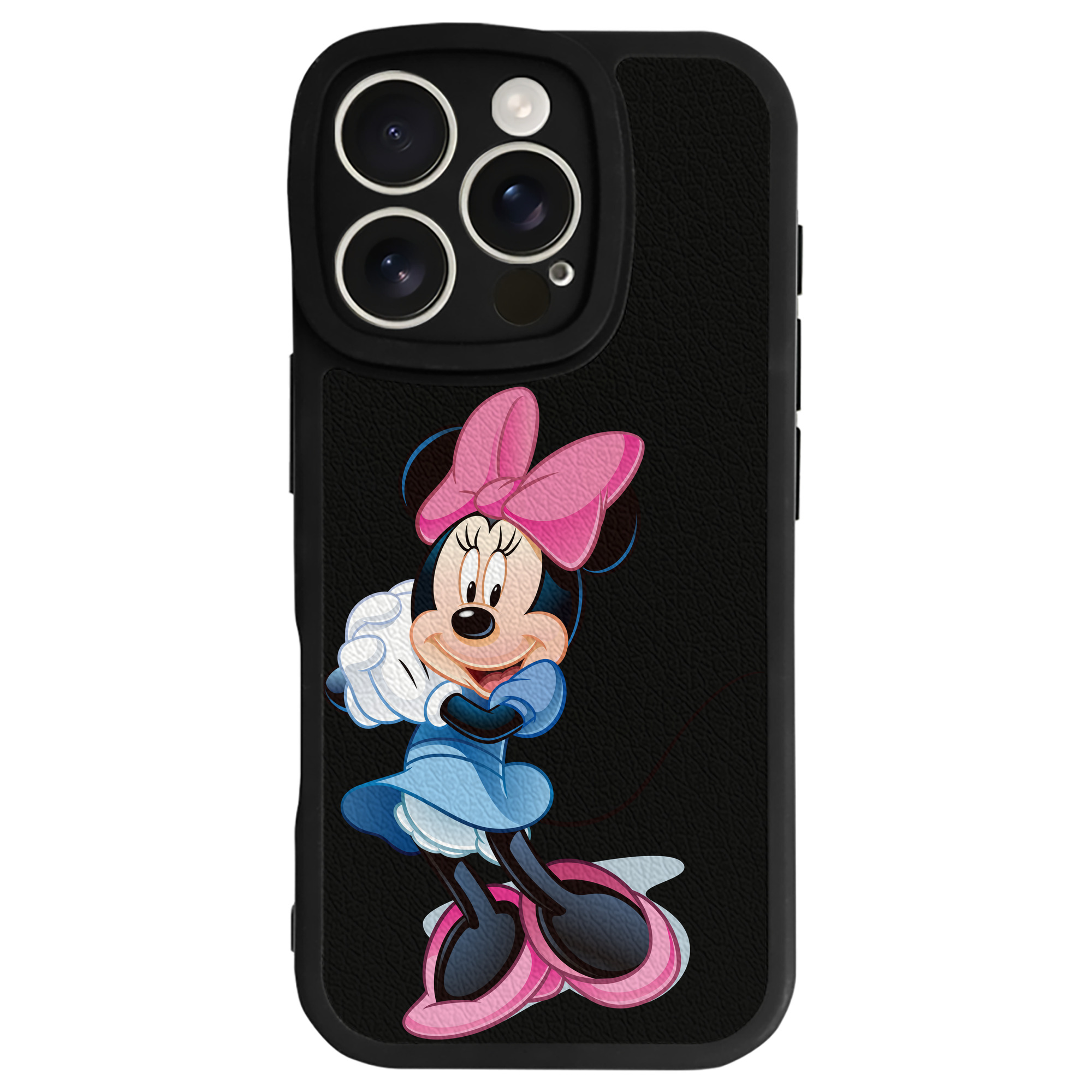 （画像用） ミッキーマウス Mickey Mouse 【iPhone 16シリーズ対応】シリコンスマホケース（レザー調） 材質：シリコン